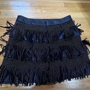 Sincerely Jules Black Fringe Skirt